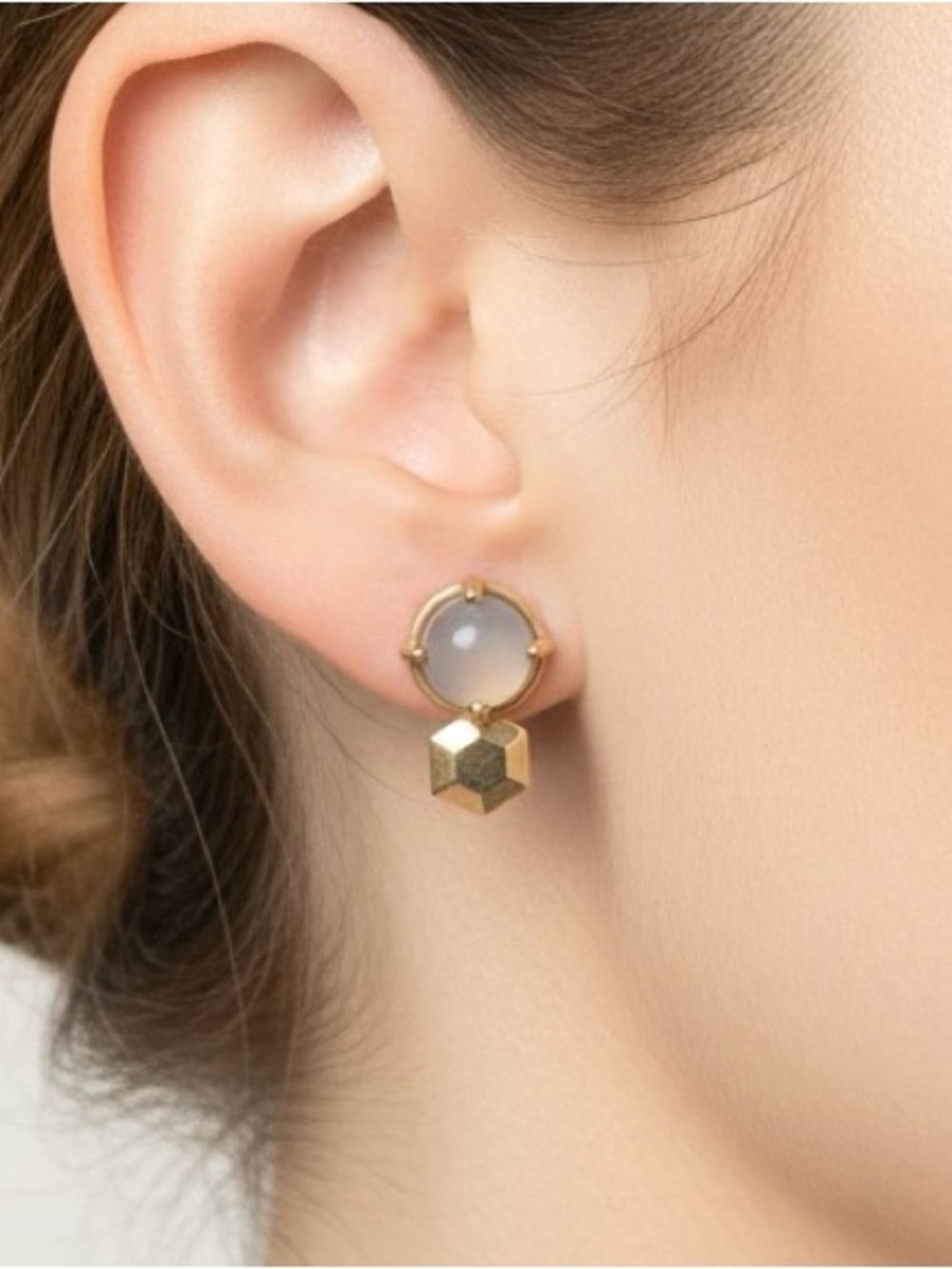Civil Jewelry Vermeil Gemstone Stud
Earrings